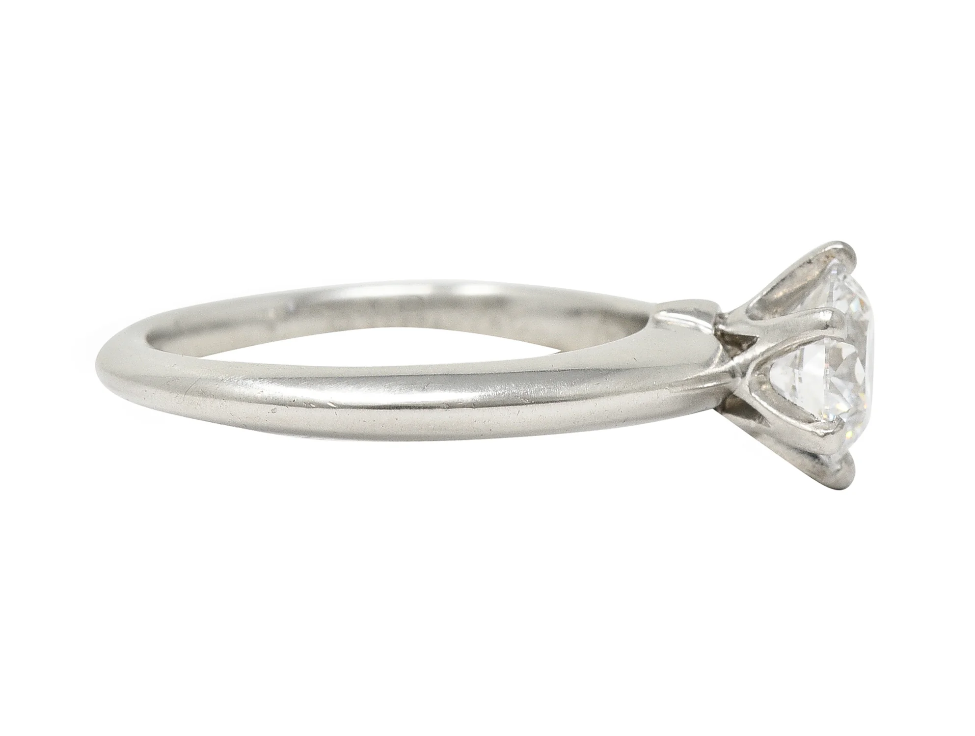 Tiffany & Co. Mid-Century 1.06 CTW Transitional Cut Solitaire Diamond Engagement Ring GIA - Image 3