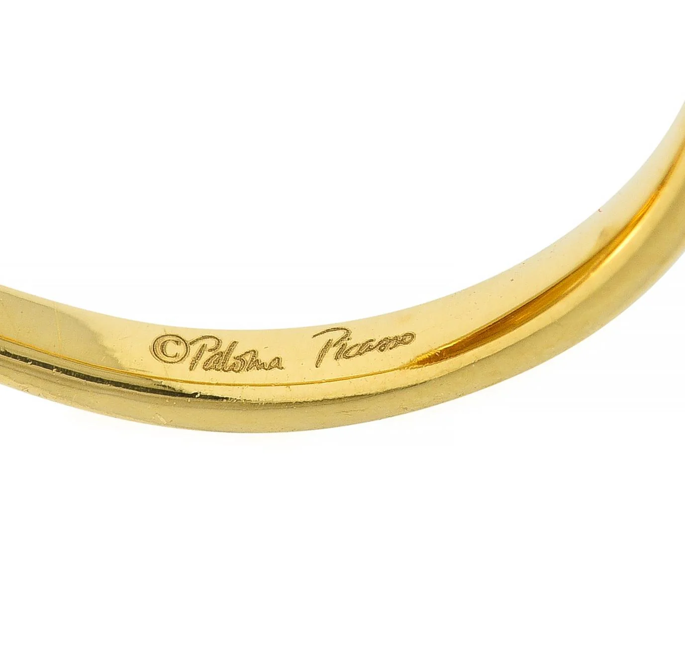 Tiffany & Co. Paloma Picasso Citrine 18 Karat Yellow Gold Olive Leaf Ring - Image 8