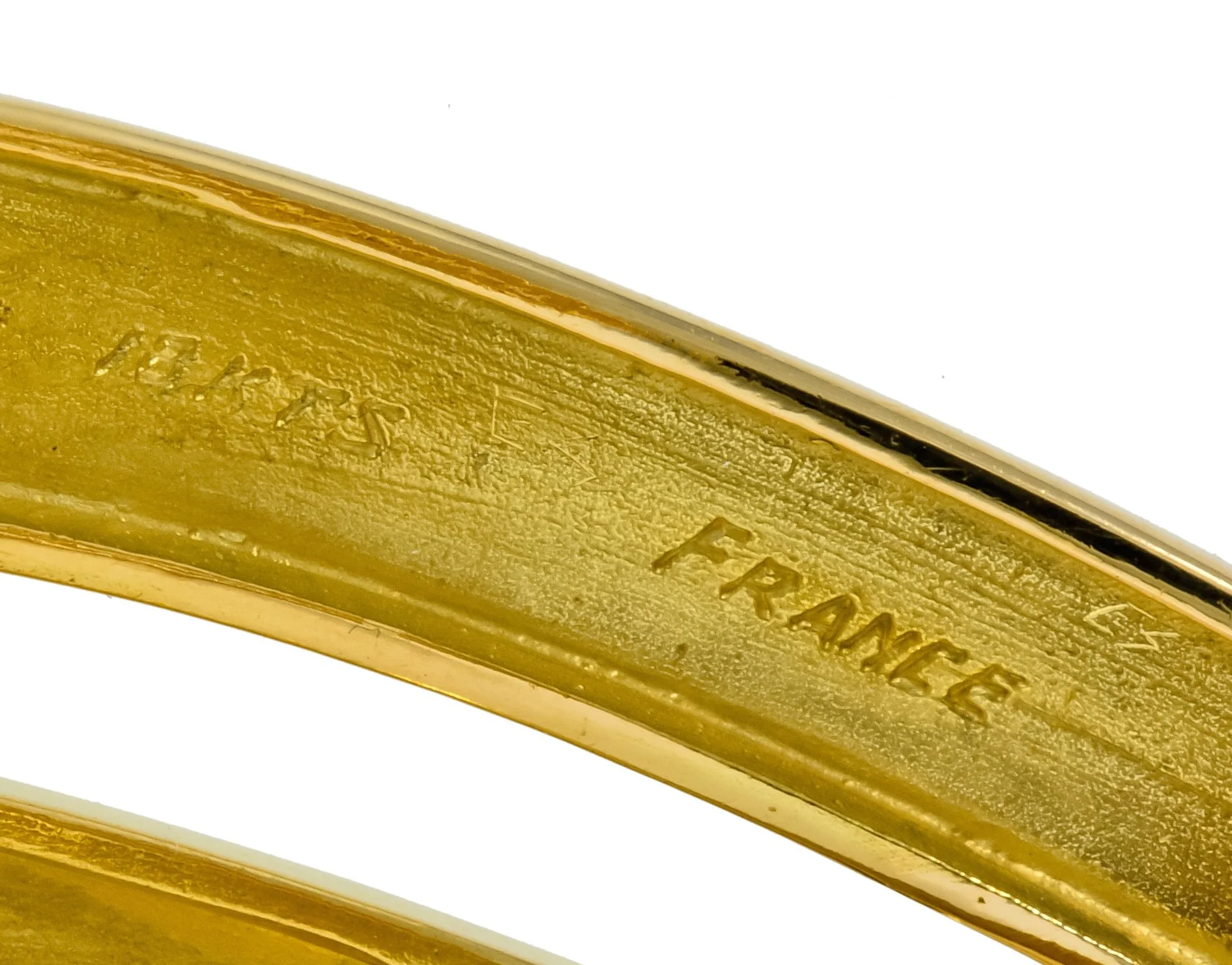 Tiffany & Co. Paloma Picasso French 18 Karat Yellow Gold Criss Cross Cuff Bracelet - Image 8