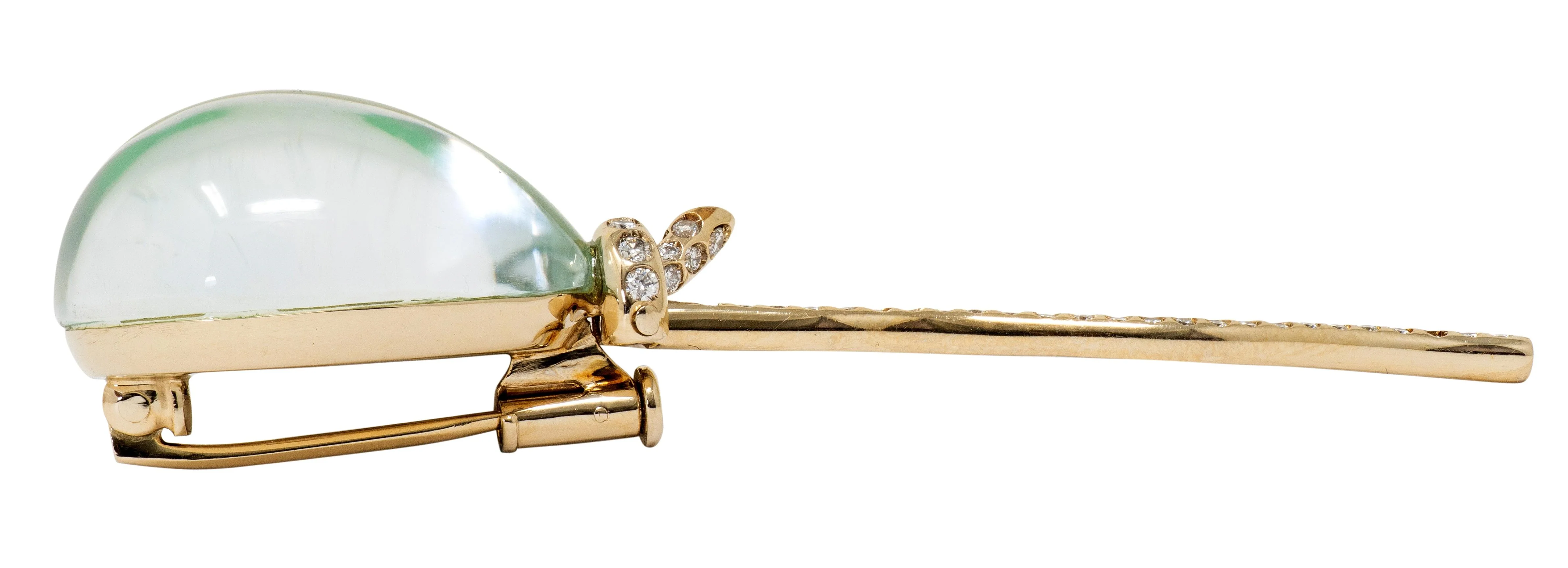 Vhernier 2000's Chrysoprase Diamond 18 Karat White Gold Contemporary Palloncino Balloon Brooch - Image 9