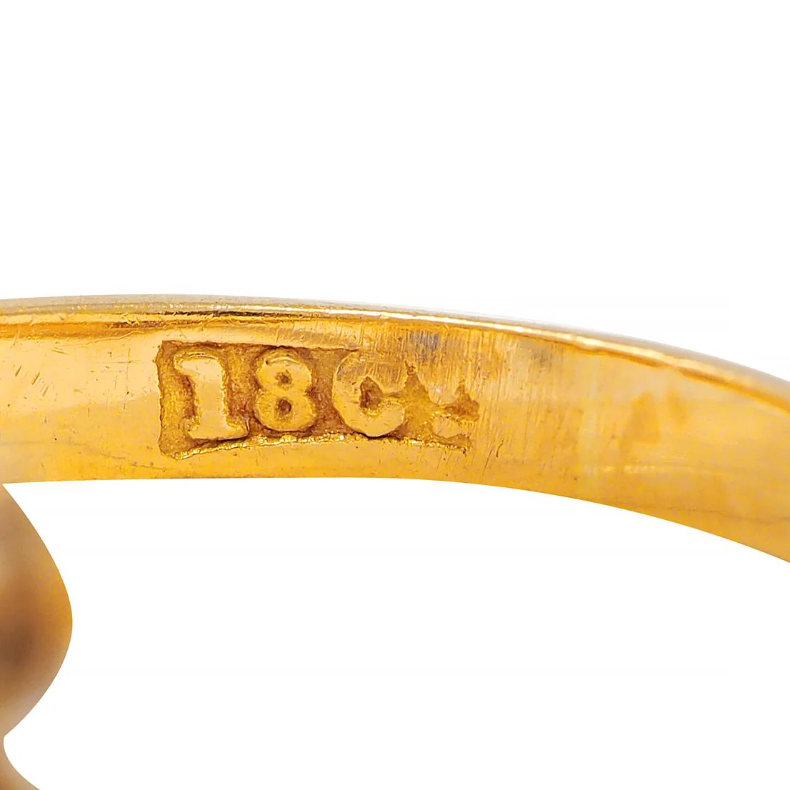 Victorian 0.68 CTW Sapphire Diamond 18 Karat Yellow Gold Antique Bypass Ring - Image 11
