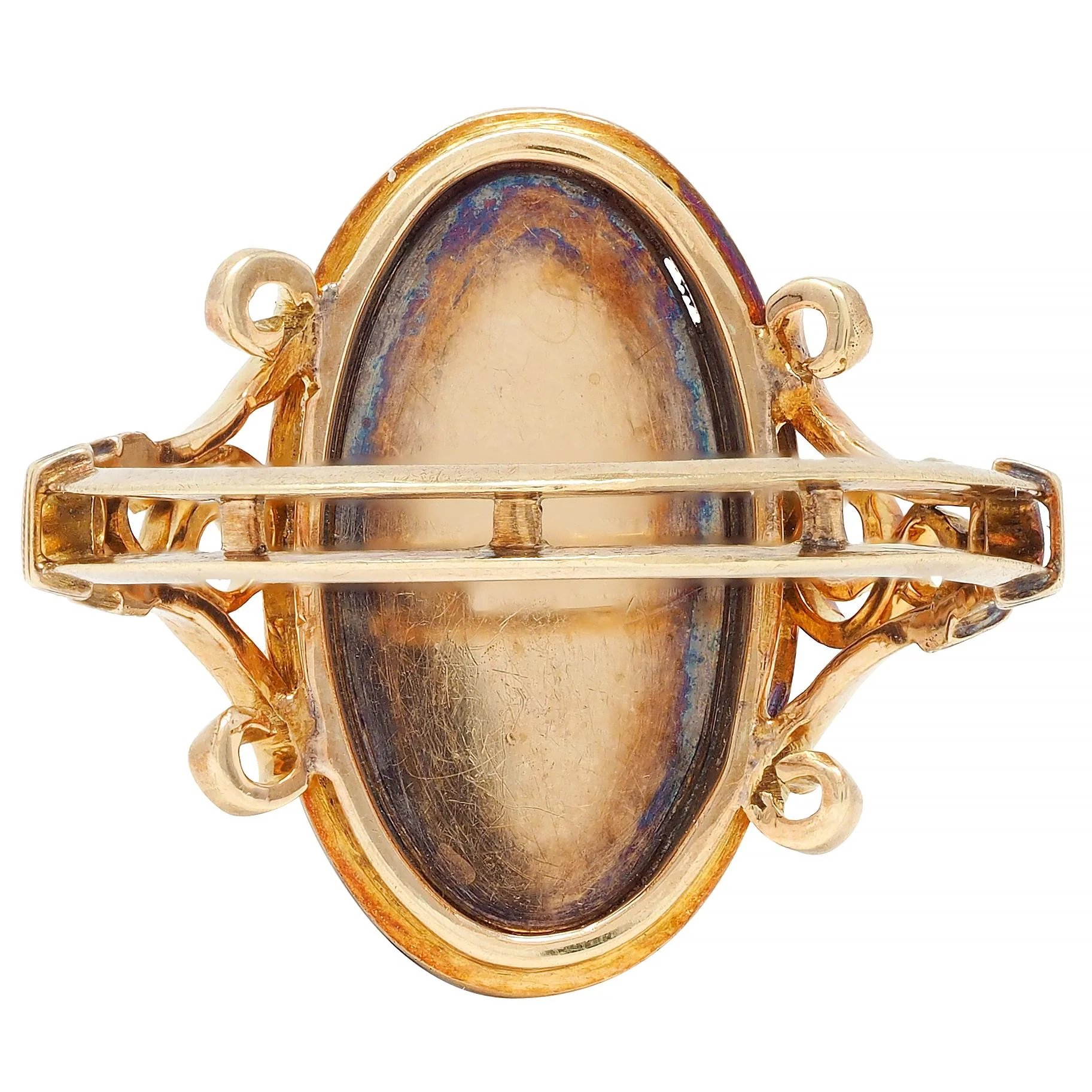 Victorian Carved Agate 14 Karat Yellow Gold Greek Godess Nike Antique Cameo Antique Ring - Image 5