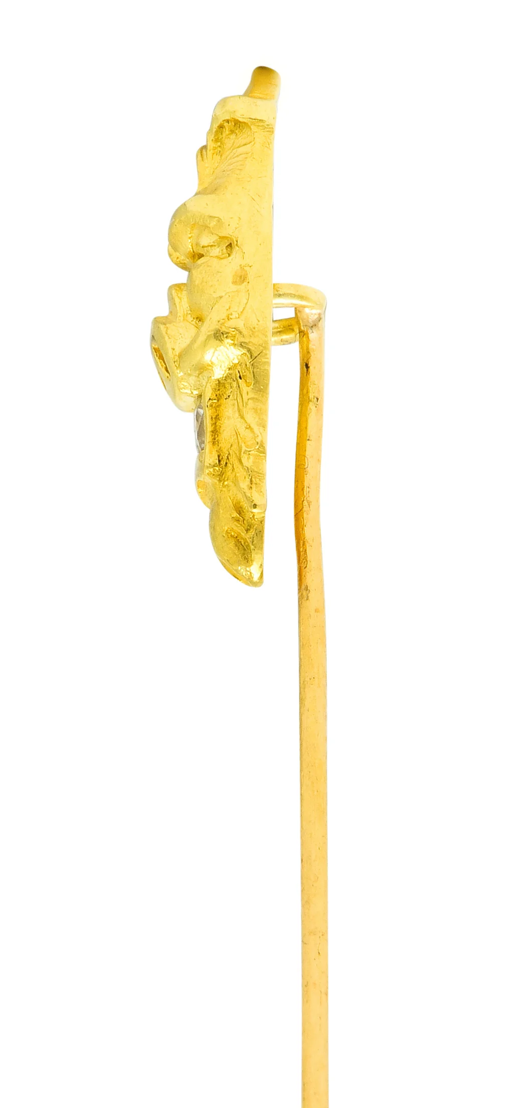 Victorian Diamond 14 Karat Gold Boar Stickpin - Image 5