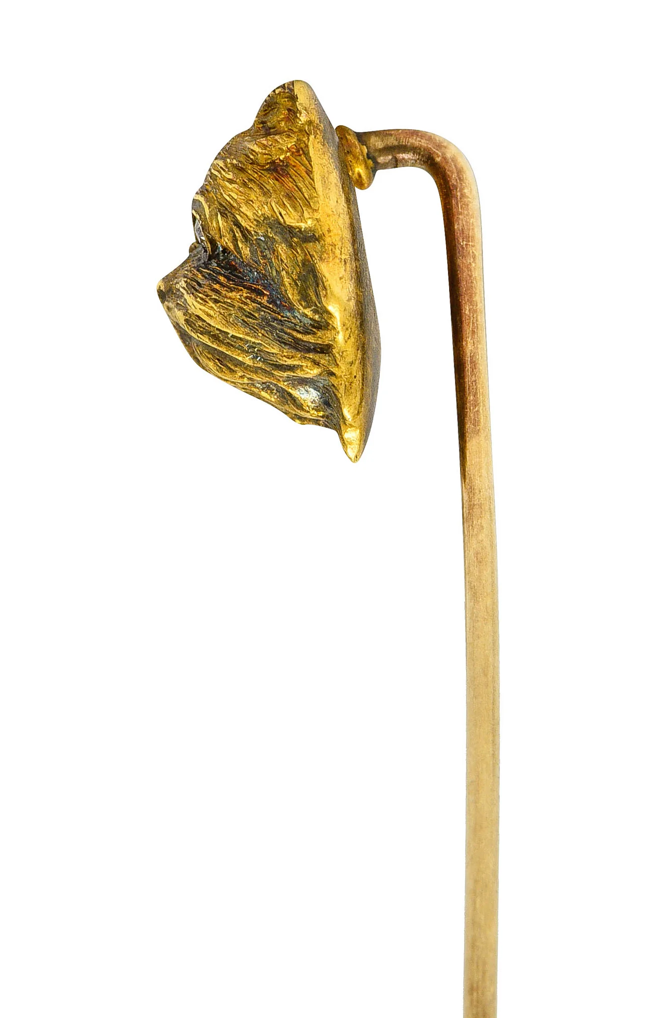 Victorian Diamond 18 Karat Gold Yorkshire Terrier Dog Stickpin - Image 5
