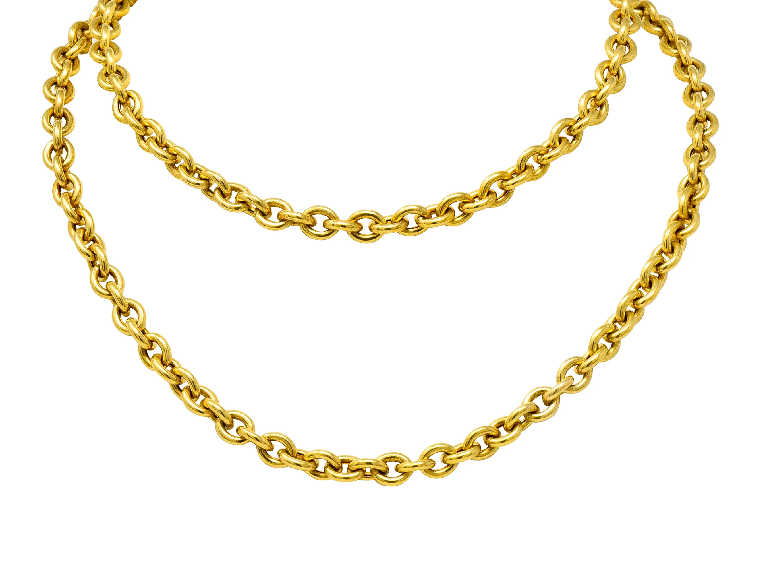 Vintage 14 Karat Yellow Gold 30 Inch Cable Chain Unisex Necklace - Image 8