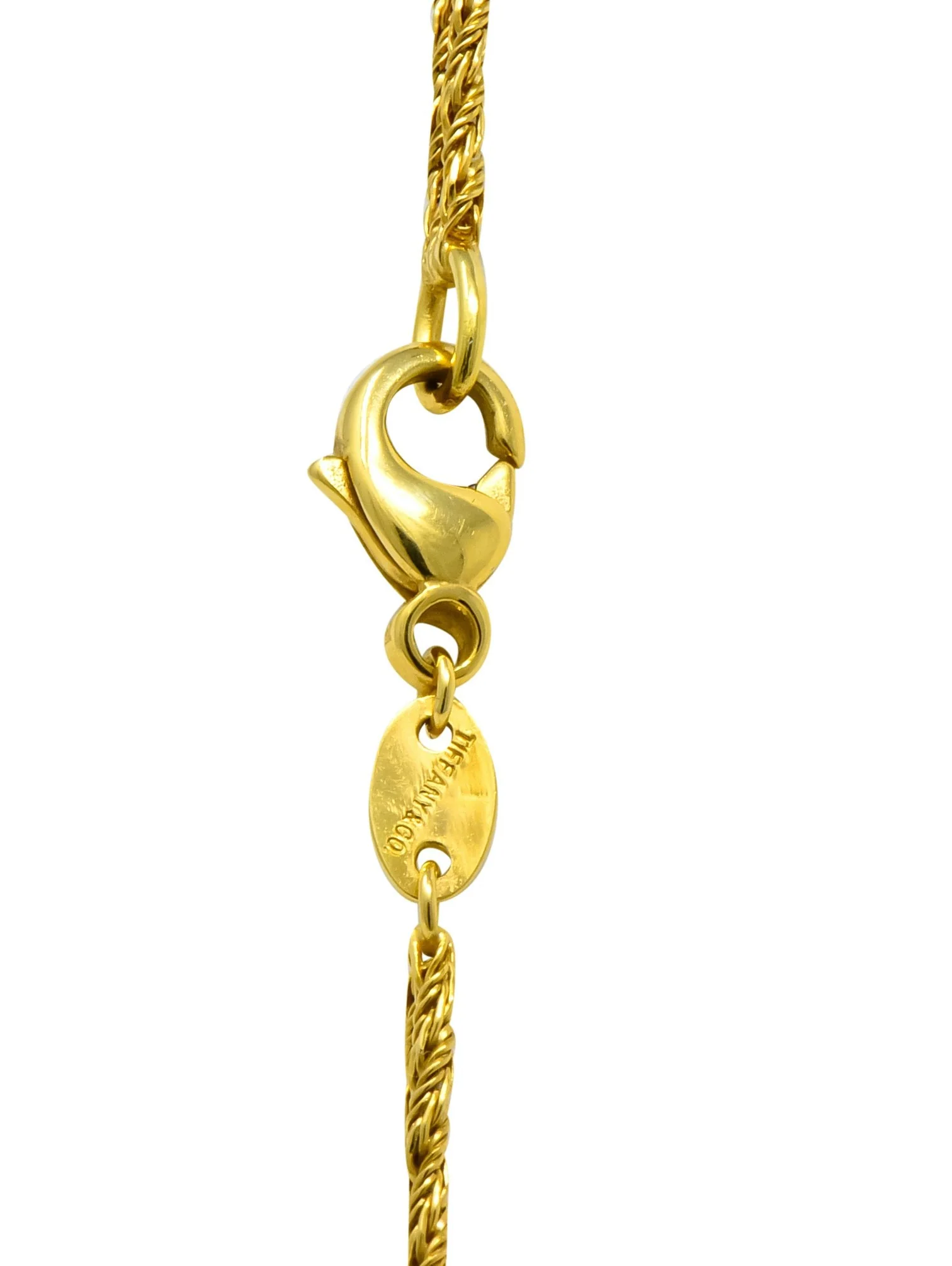 Vintage Tiffany & Co. 18 Karat Gold Knot Station Necklace - Image 8