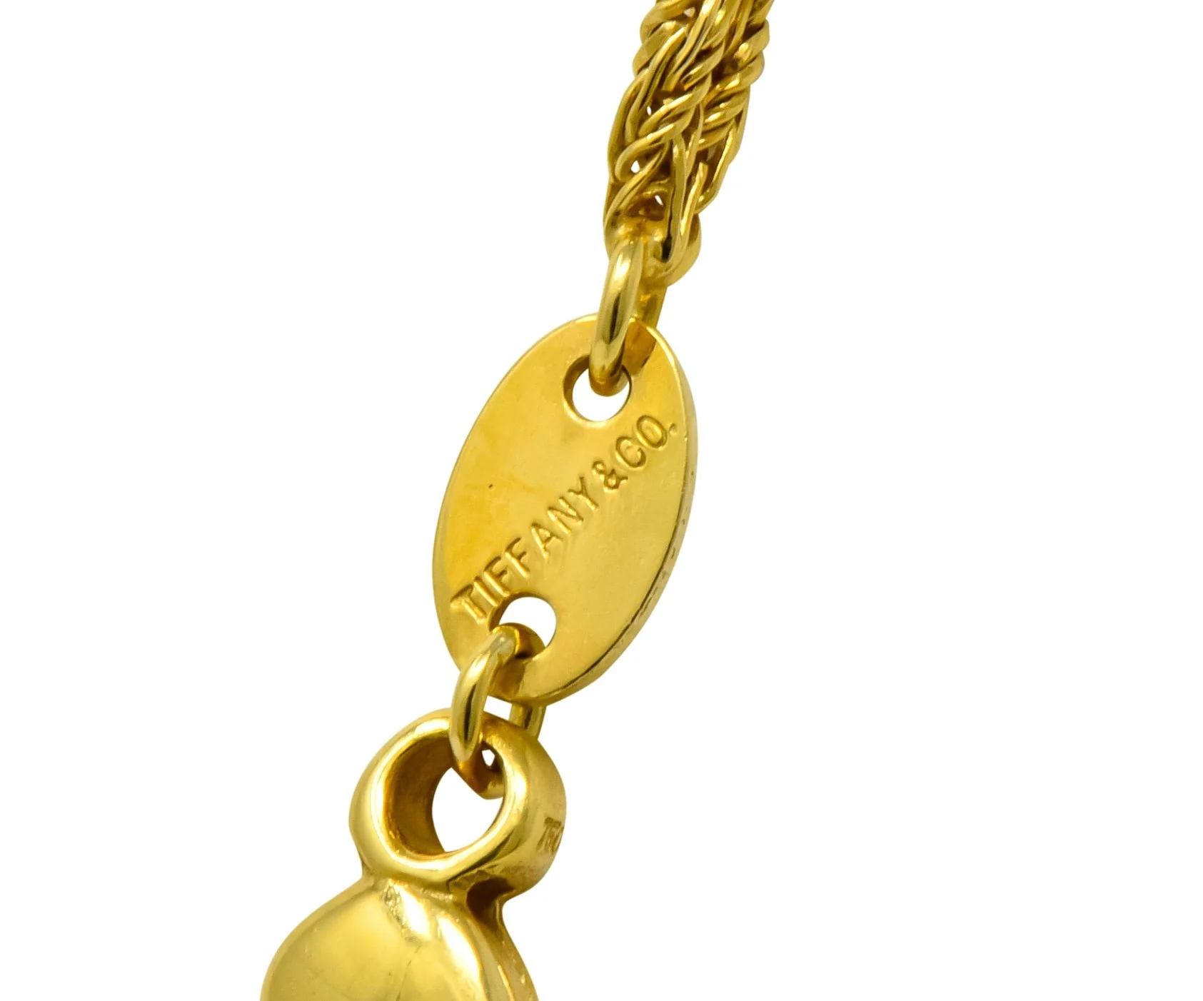 Vintage Tiffany & Co. 18 Karat Gold Knot Station Necklace - Image 9