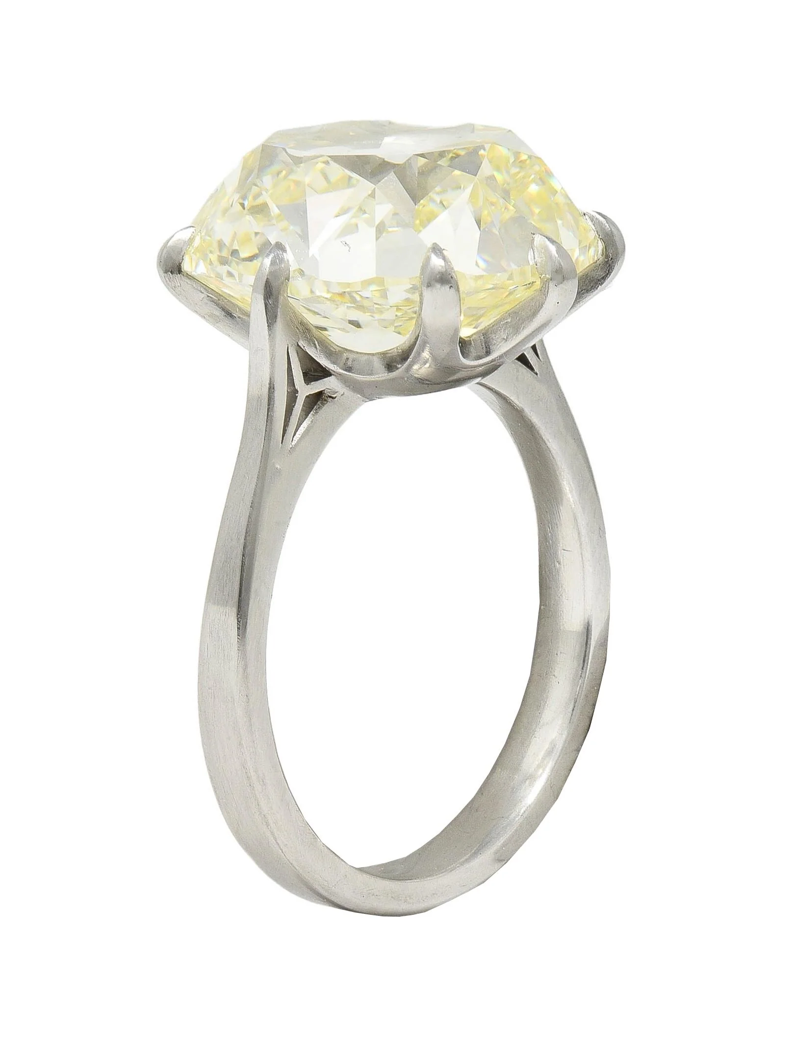 Wilson's Bespoke 10.18 CT Old Mine Cut Butter Diamond™ Platinum Solitaire Engagement Ring GIA - Image 9
